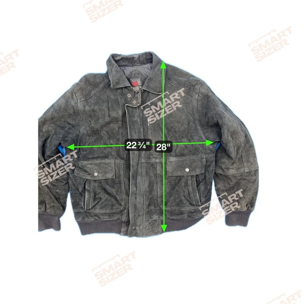 Hawk Creek Suede Bomber Jacket Mens XL Black  Zip Pockets‎ Collar Snap
